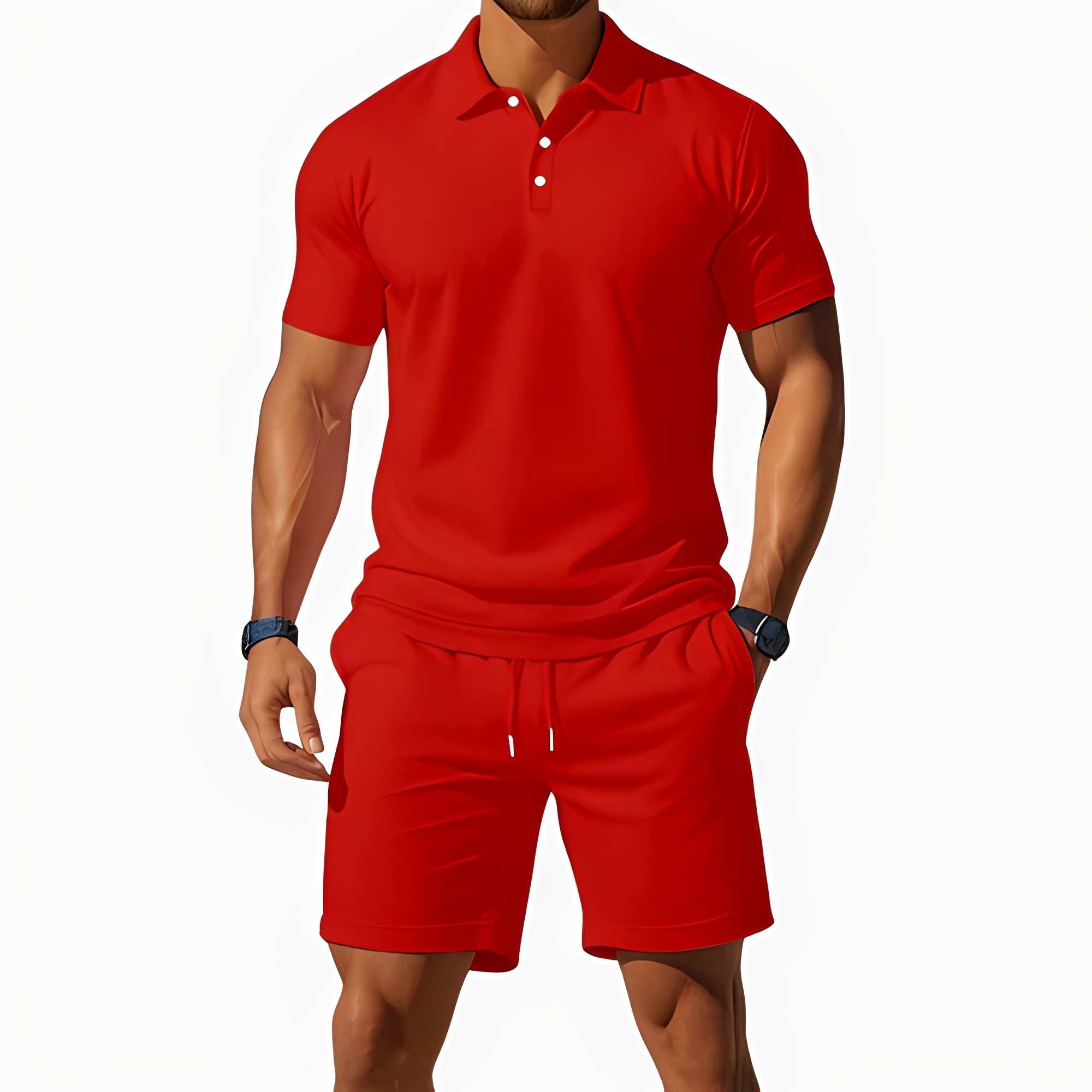 Aldrin - Ensemble polo et short homme à la mode