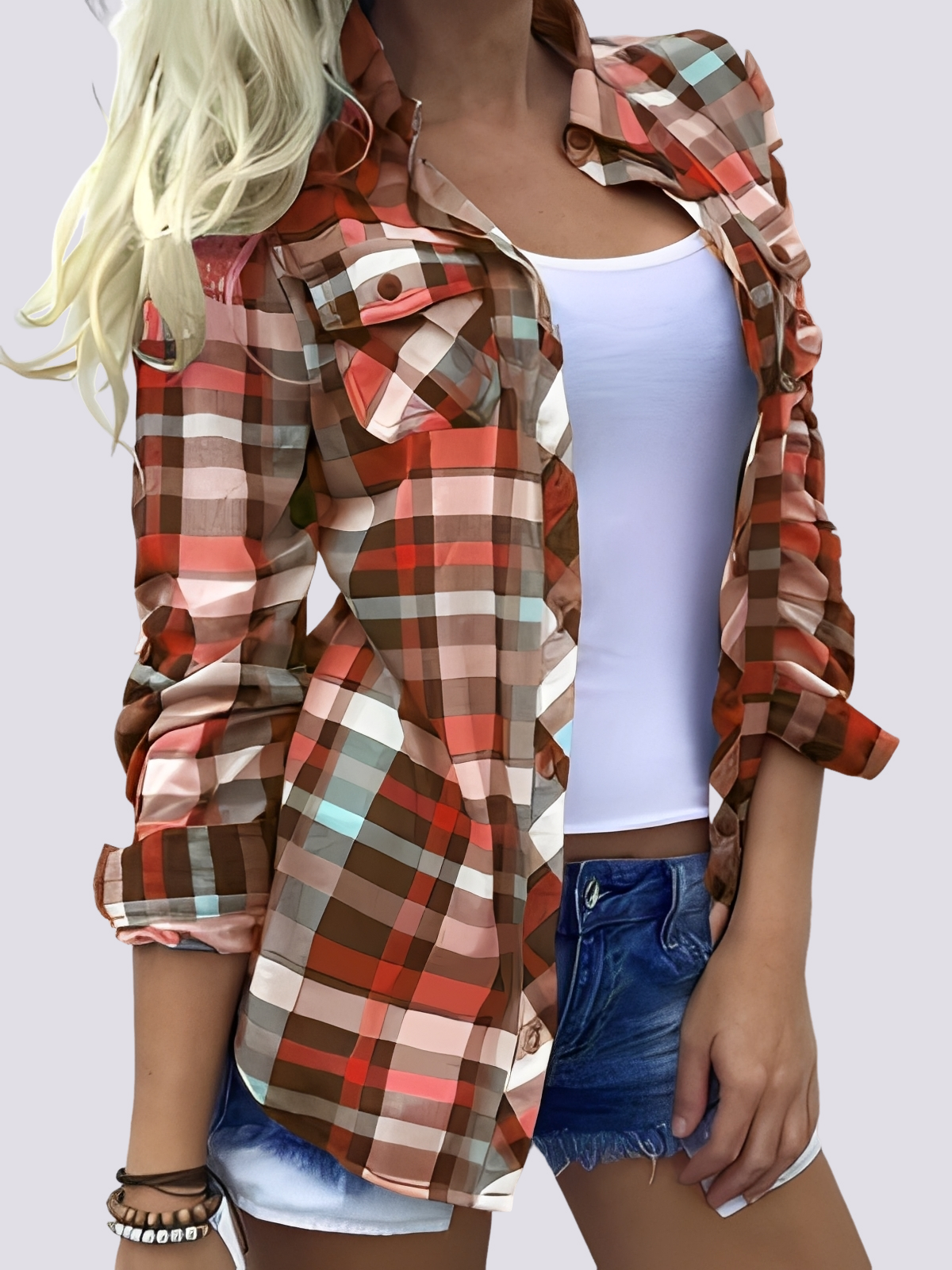 Charlotte - Chemise longue aux couleurs vives