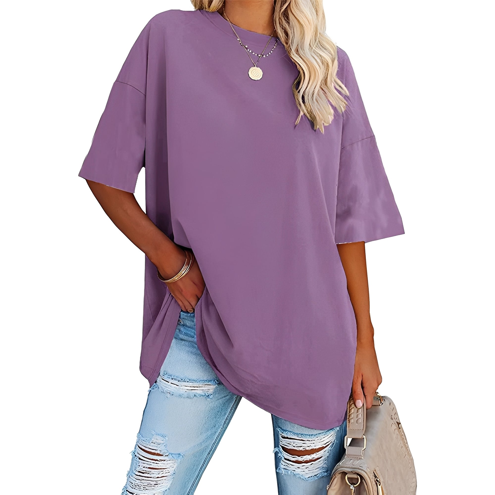 Alice - T-shirt large avec épaules tombantes