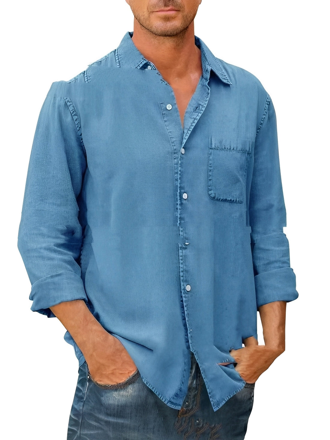 Alfie - Chemise usée à manches longues