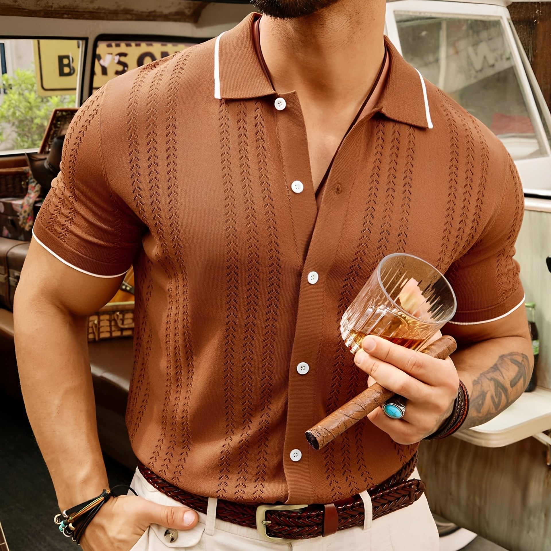 Harrell - Chemise avec Col Raffiné