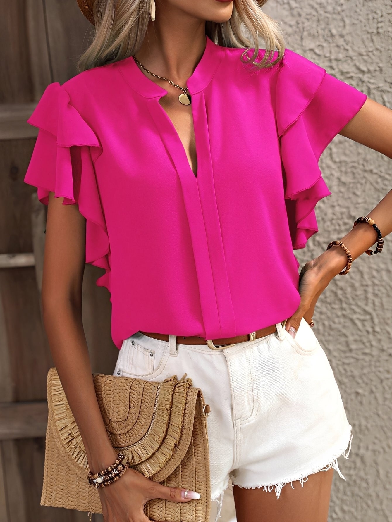 Louisa - Blouse sans manches avec col en V