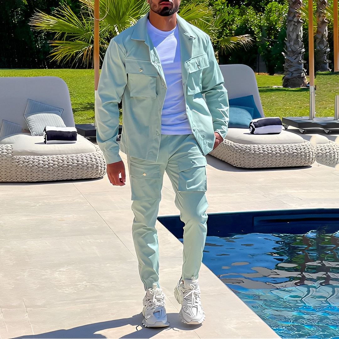 Arjay - Ensemble homme moderne en deux pièces avec cargo