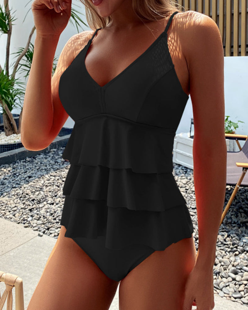 Allison - Tankini femme avec volants