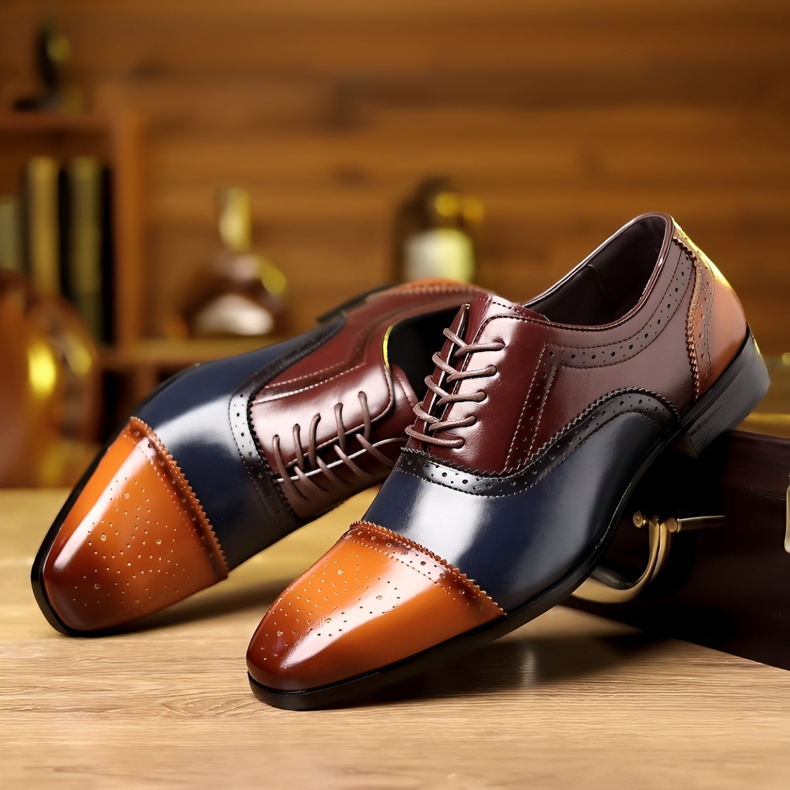 Ronan - Chaussures rétro à bouts pointus pour hommes
