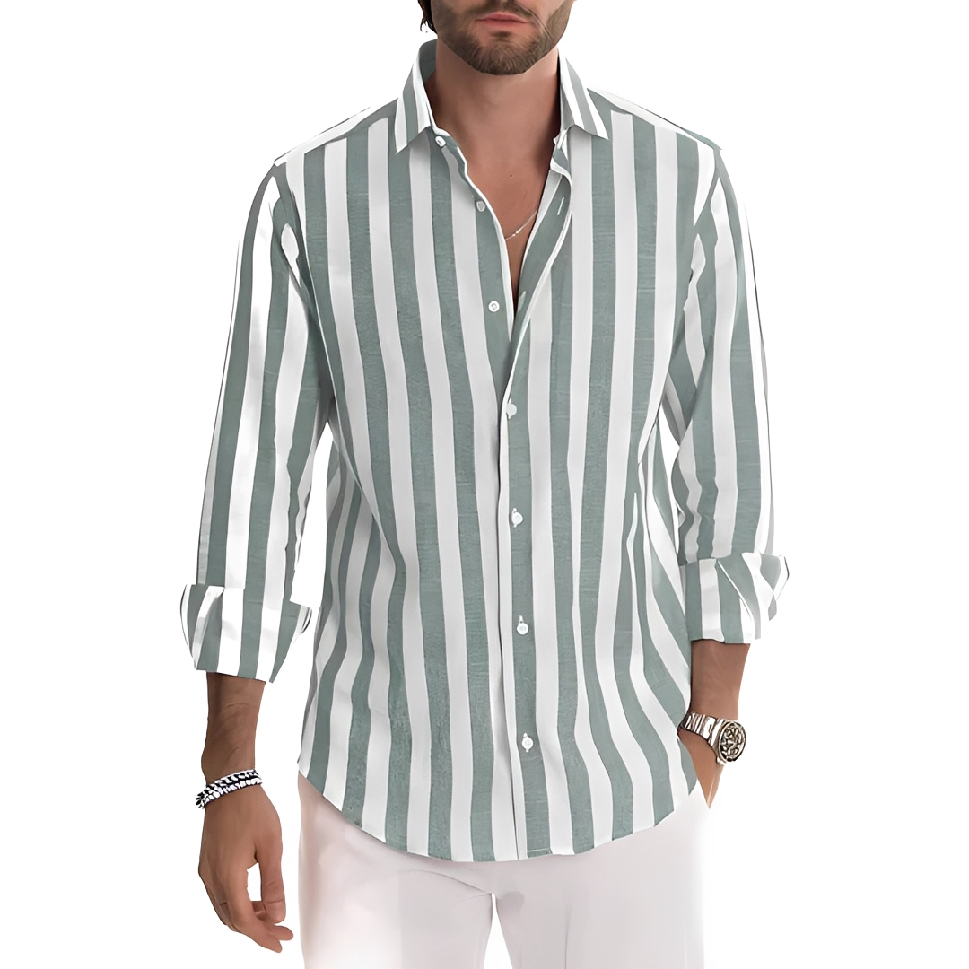Roldan - Chemise d'été homme à rayures