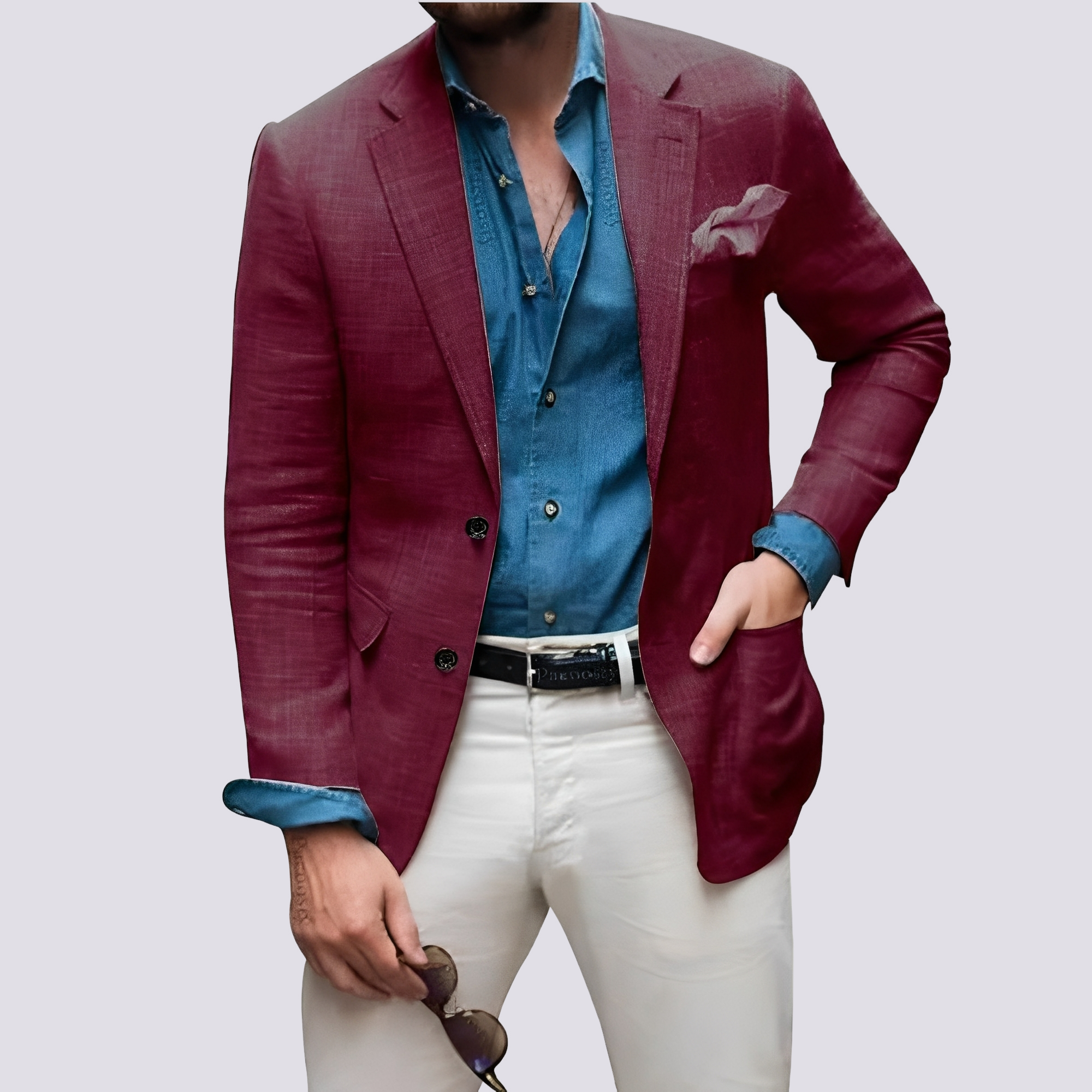 Glenn - Veste chique pour hommes avec boutons