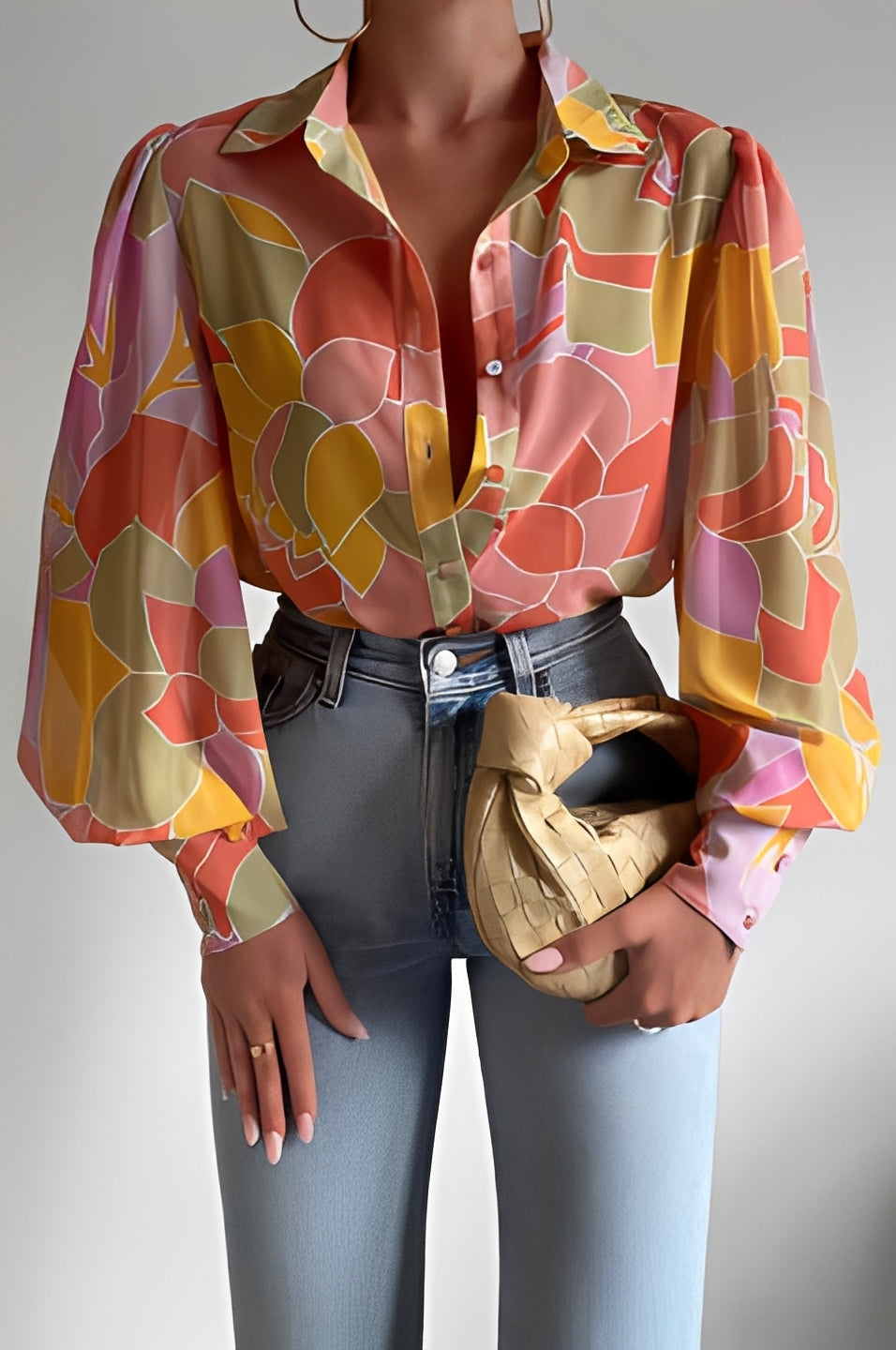 Carla - Élégante blouse femme avec manches volumineuses