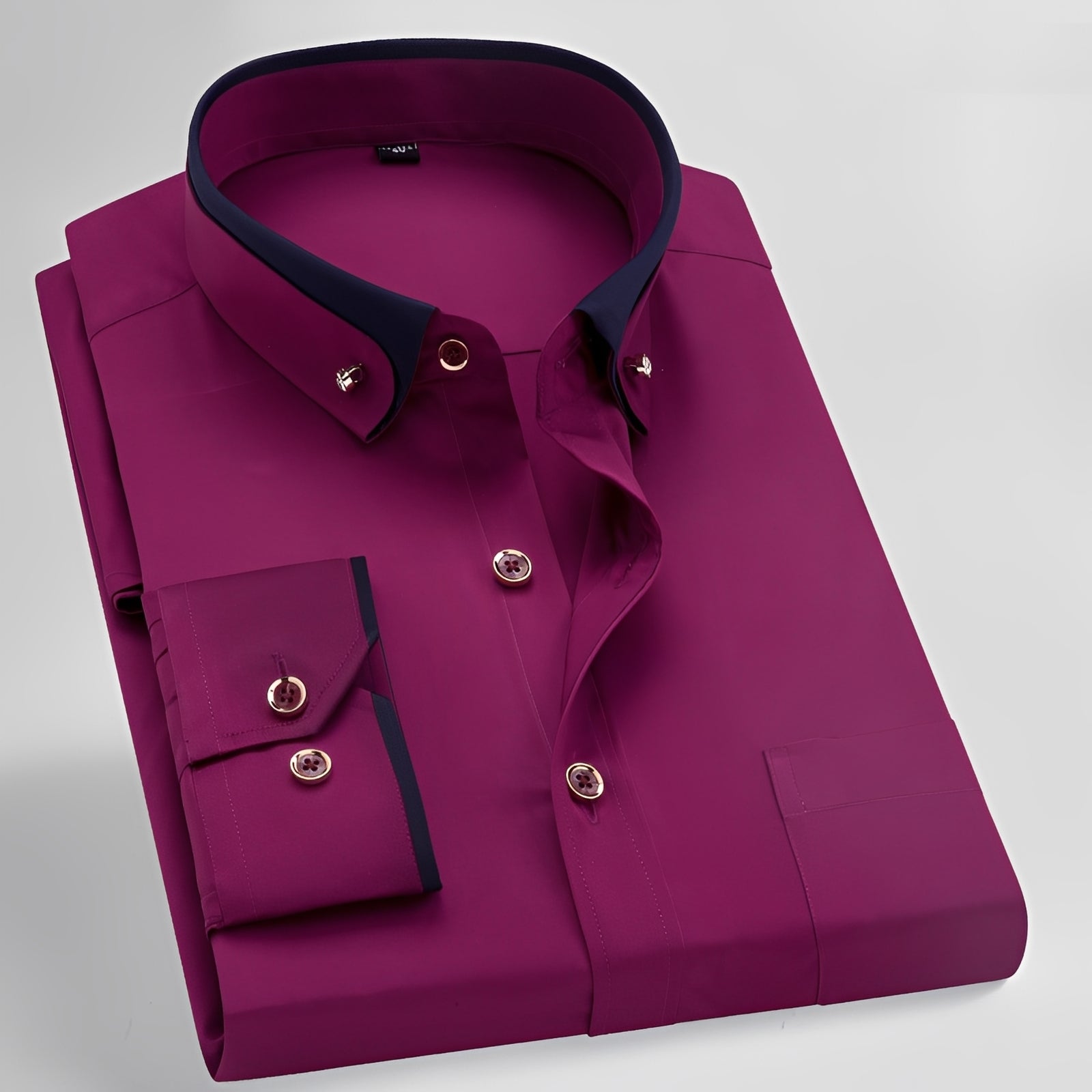 Glindel - Chemise classique pour homme à manches longues