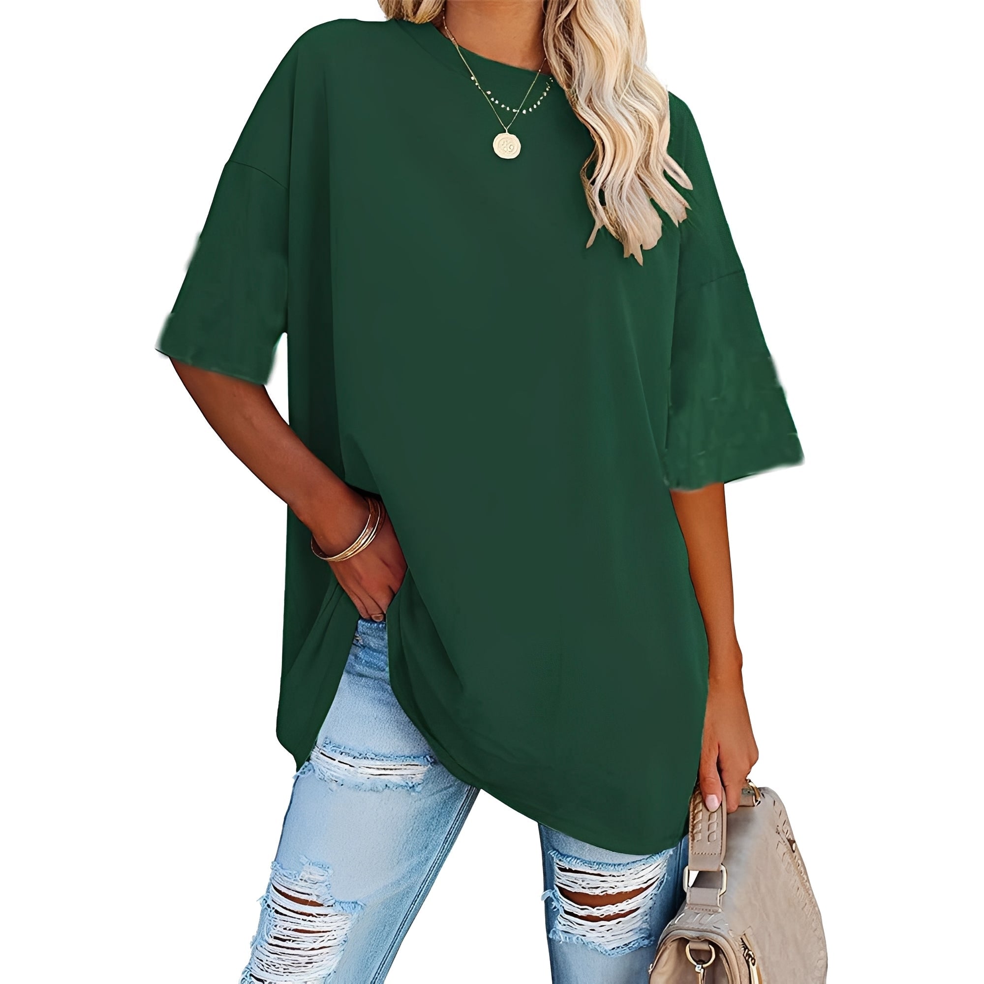 Alice - T-shirt large avec épaules tombantes