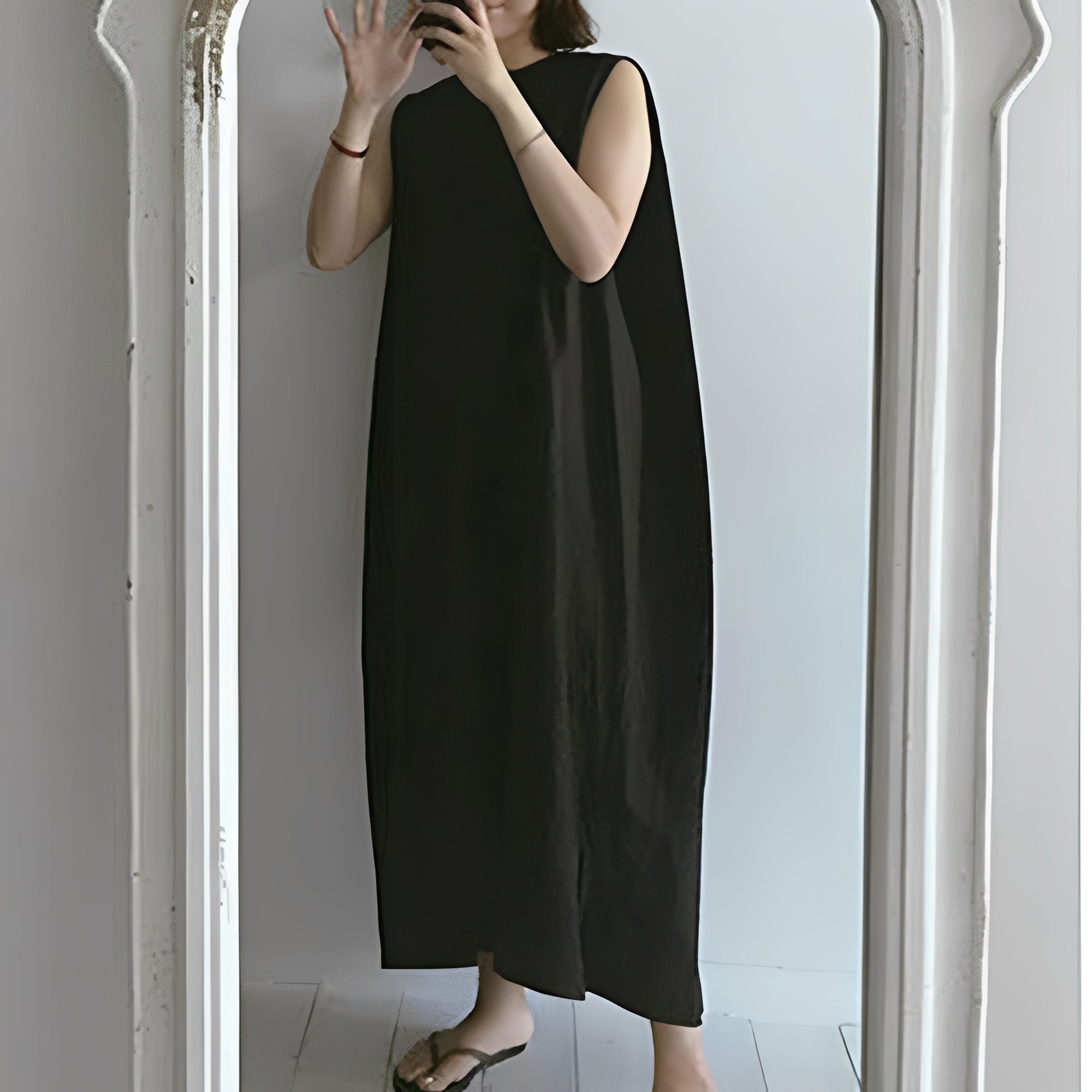 Carly - Robe plissée sans manches et décontractée pour femmes
