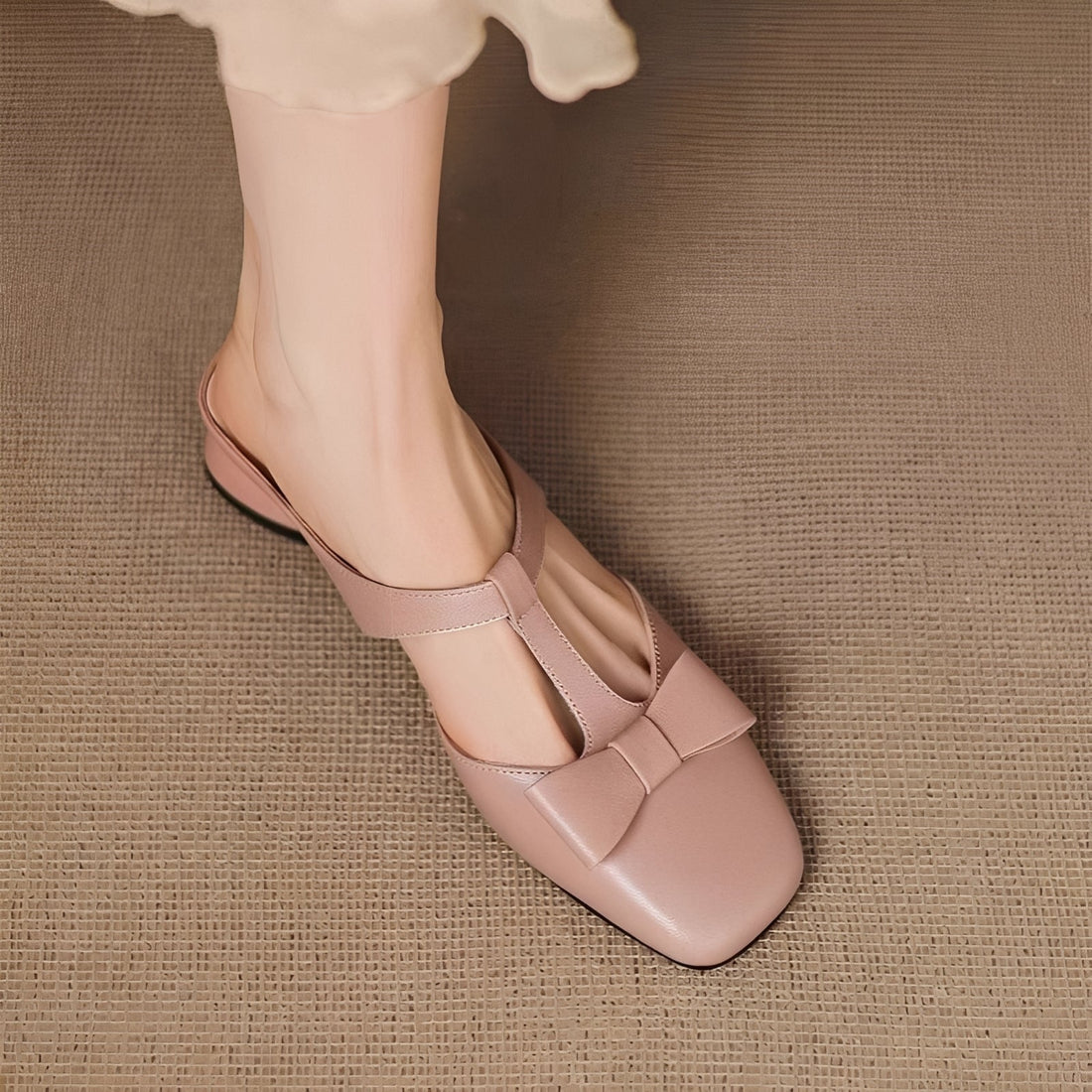Jean - Mules Élégantes avec Noeud