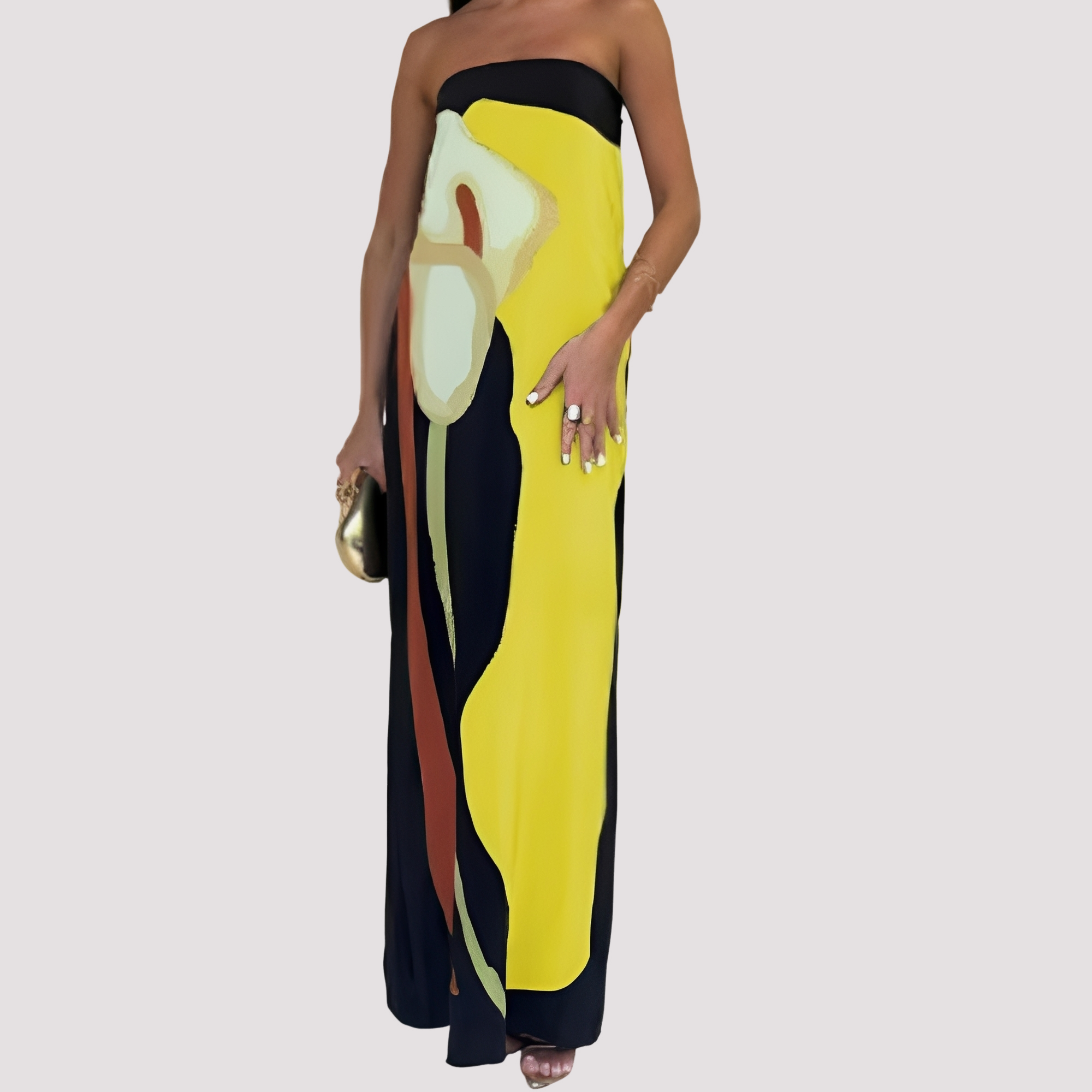 Samara - Robe longue chic sans bretelles