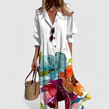 Millie - Robe midi à fleurs élégante