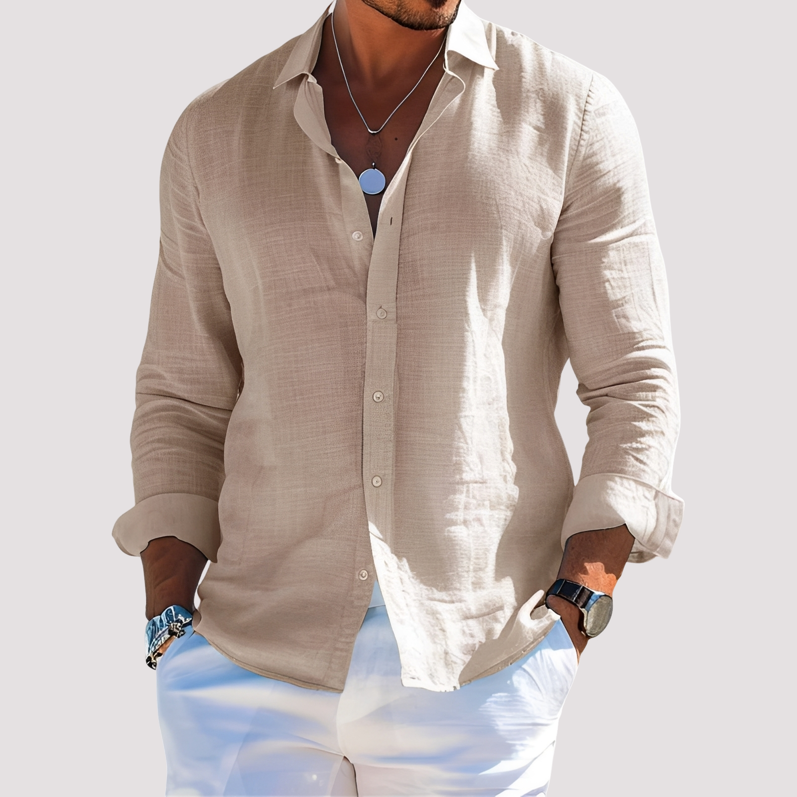 Dale – Chemise à manches longues pour hommes – Décontractée et relax