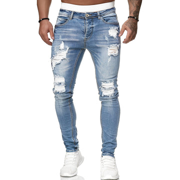 Annie - Jean skinny homme avec déchirures, look décontracté