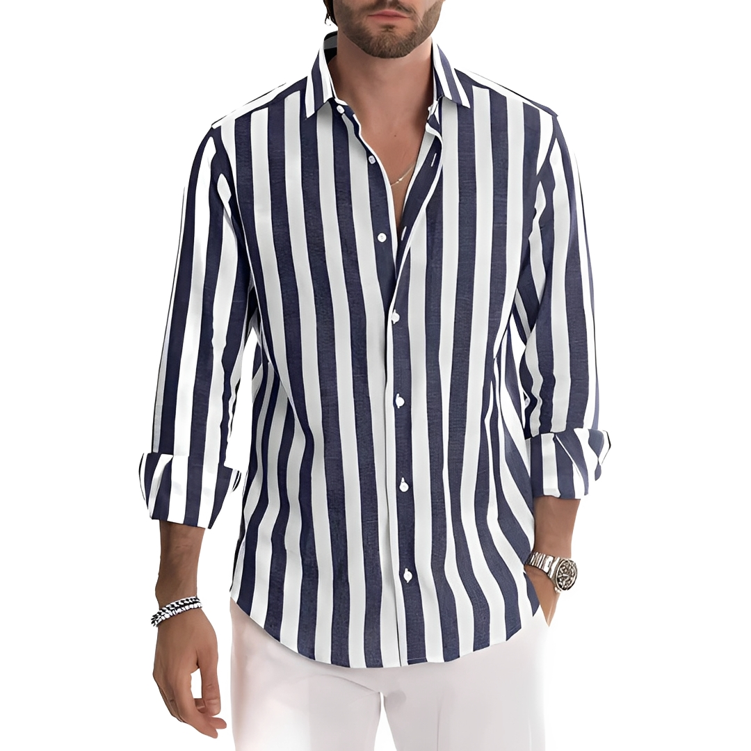 Roldan - Chemise d'été homme à rayures