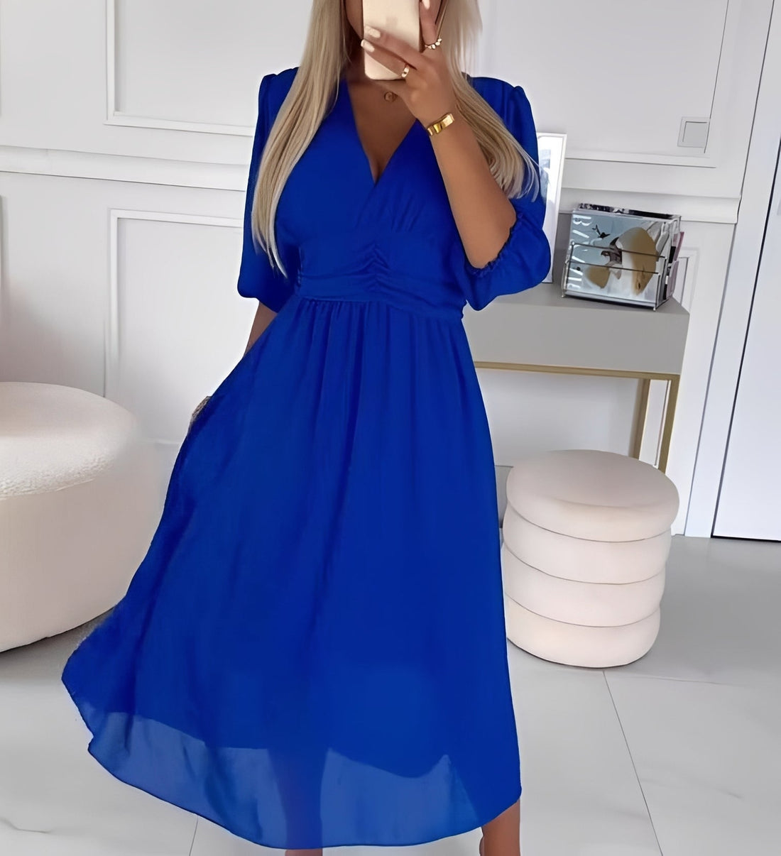 Aysha - Robe midi avec manches longues