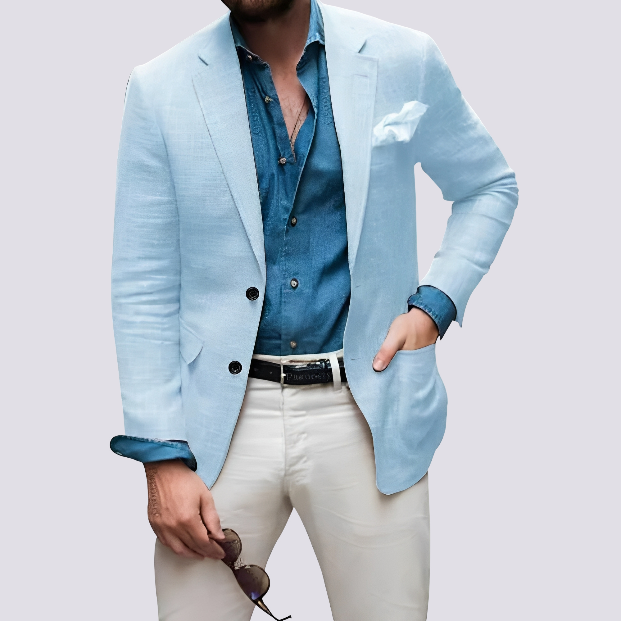 Glenn - Veste chique pour hommes avec boutons