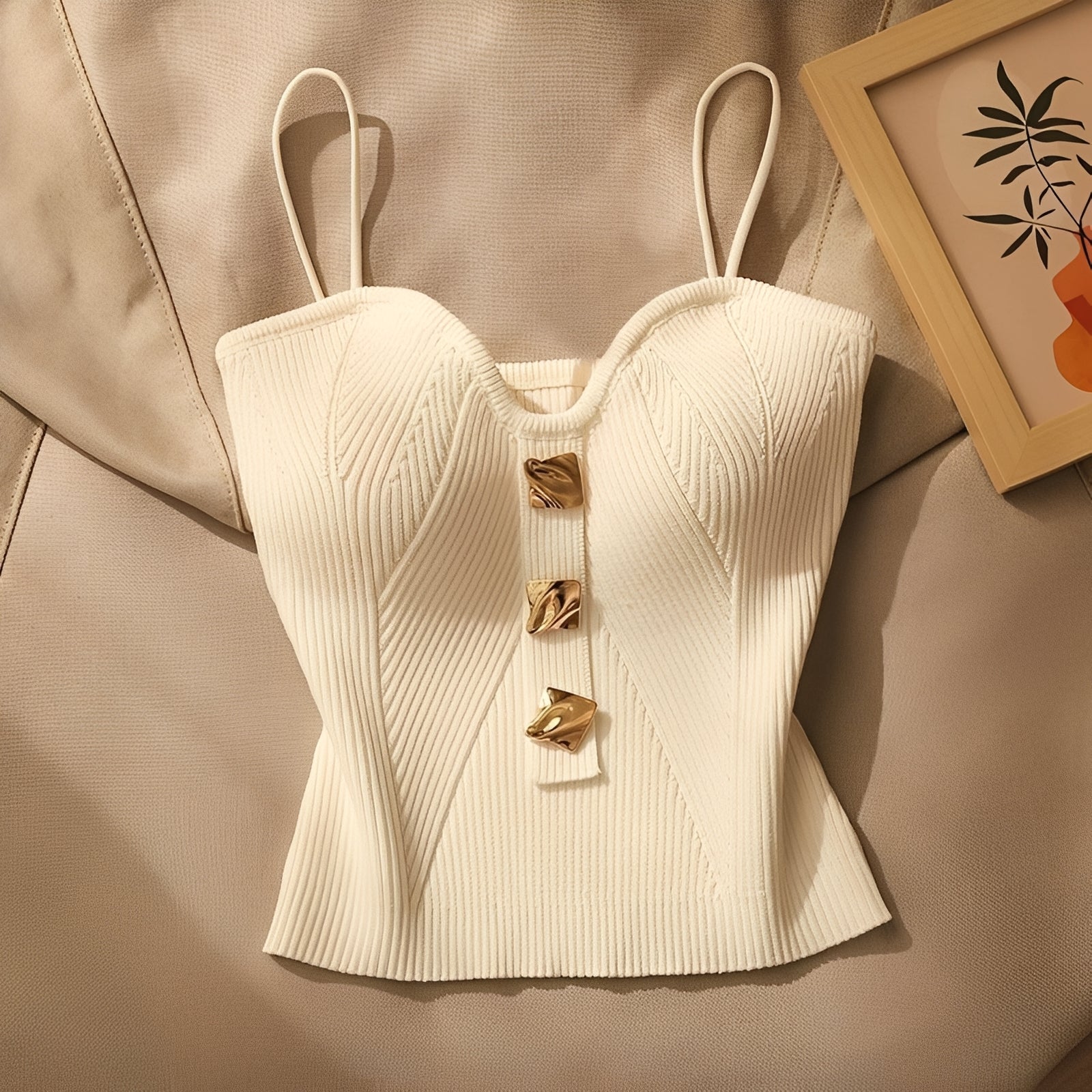 Ameera - Haut Corset Côtelé Raffiné