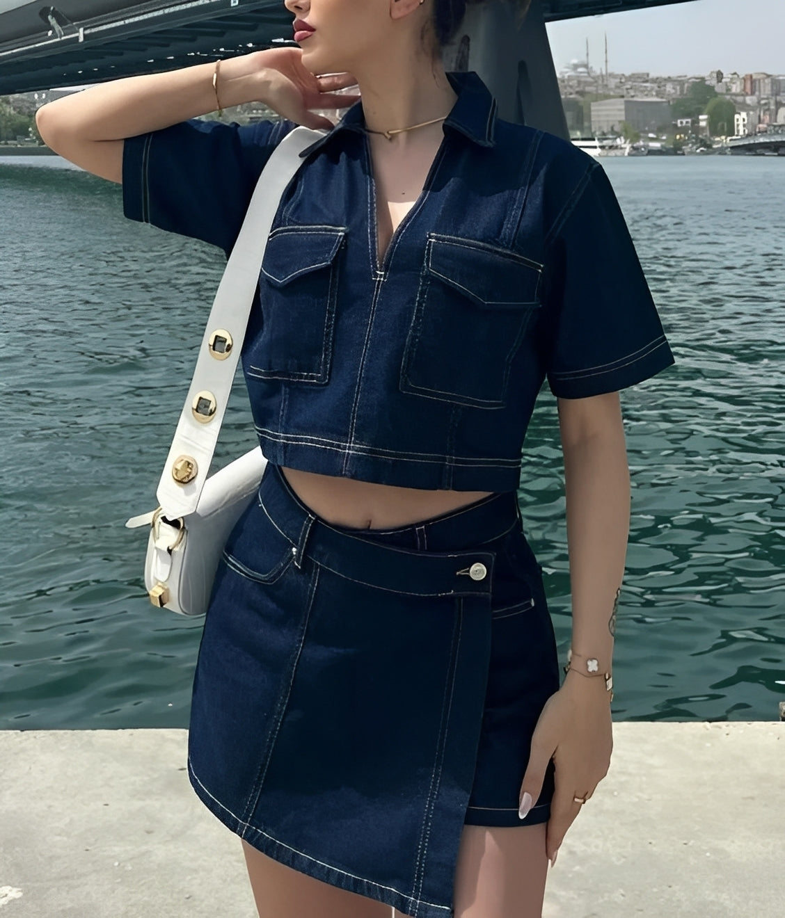 Tilly - Ensemble Top et Jupe en Jean