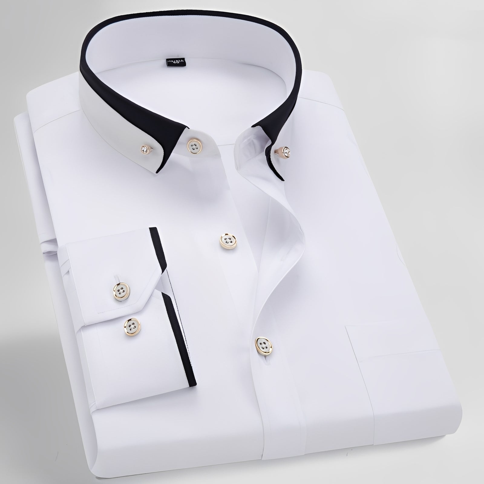 Glindel - Chemise classique pour homme à manches longues
