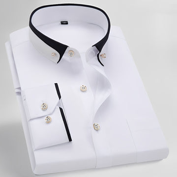 Glindel - Chemise classique pour homme à manches longues