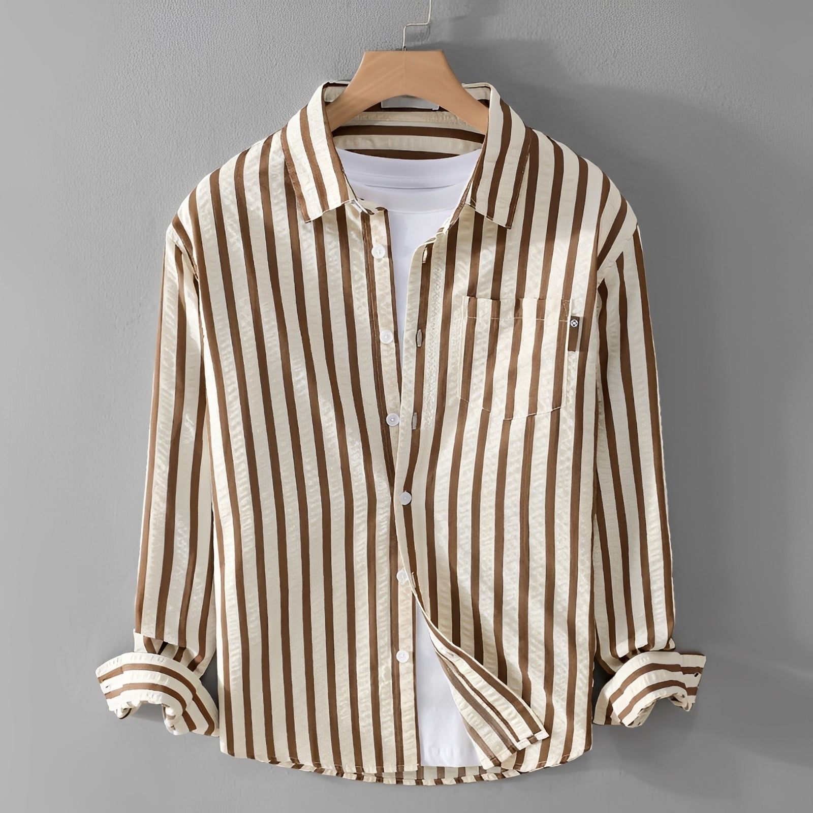 Marvin - Chemise chic à rayures avec manches longues