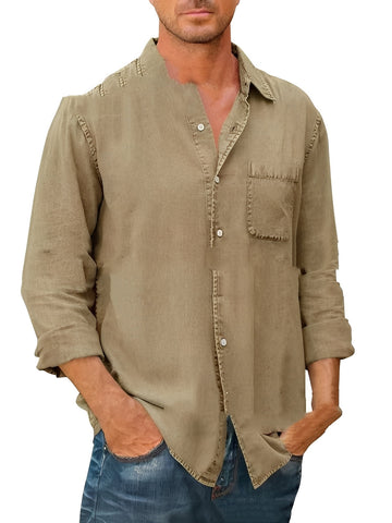 Alfie - Chemise usée à manches longues