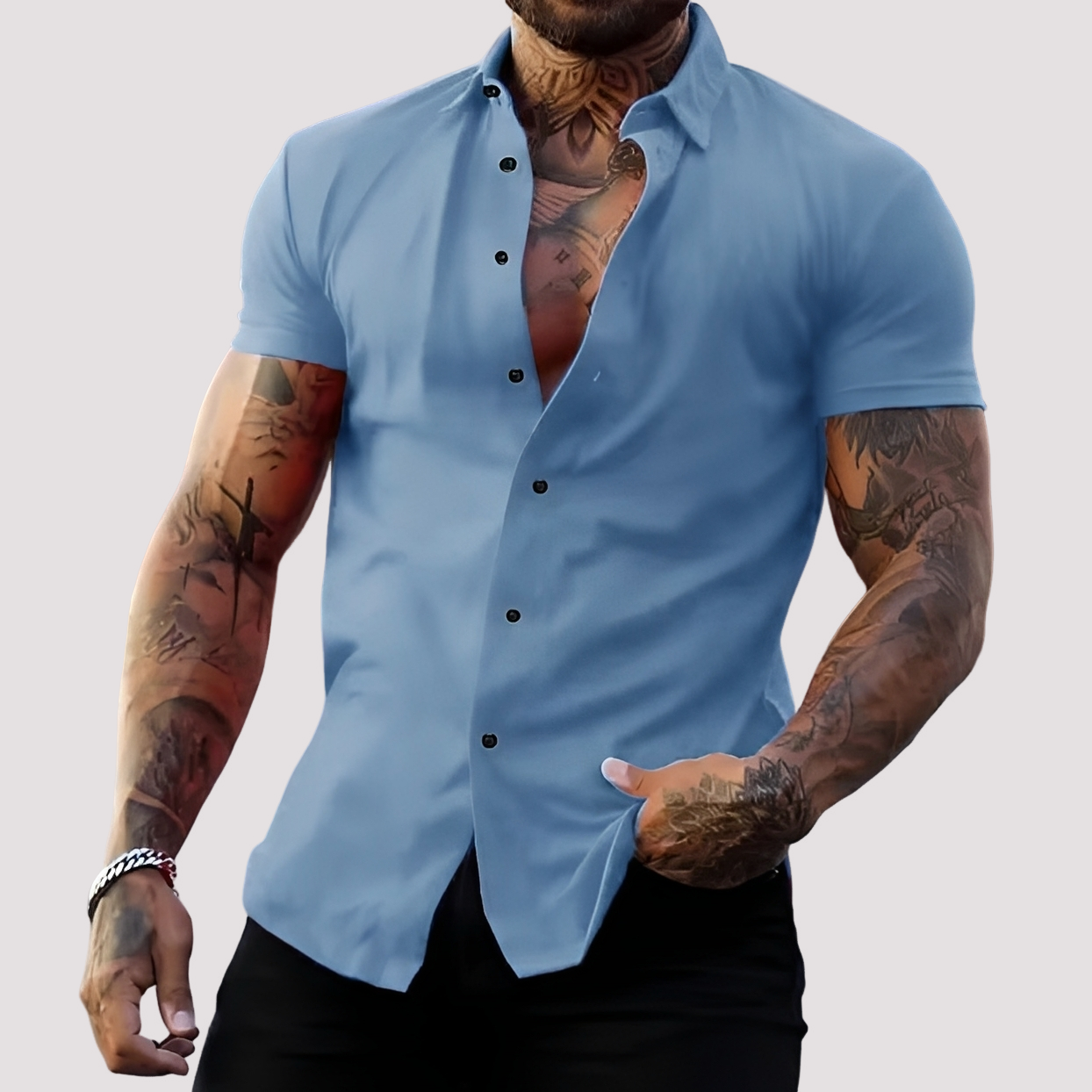 Oscar - Chemise slim fit manches courtes pour homme