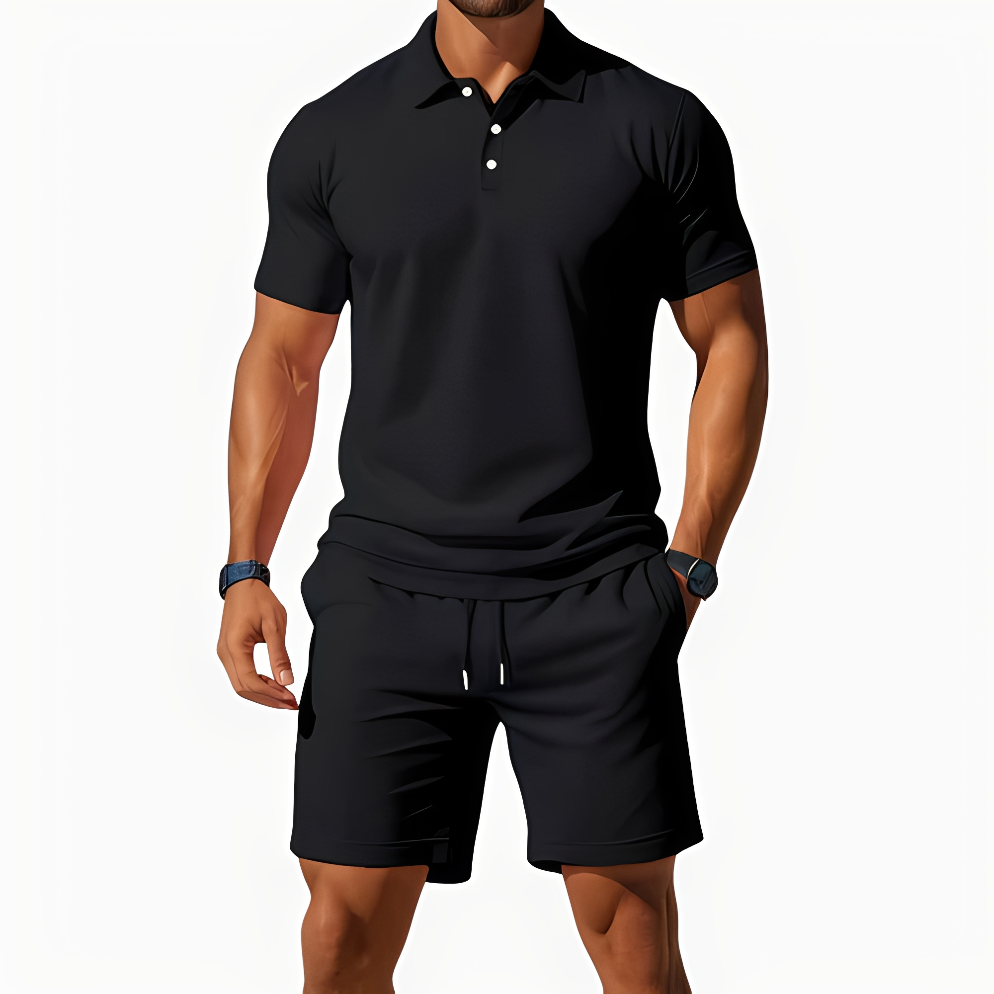 Aldrin - Ensemble polo et short homme à la mode