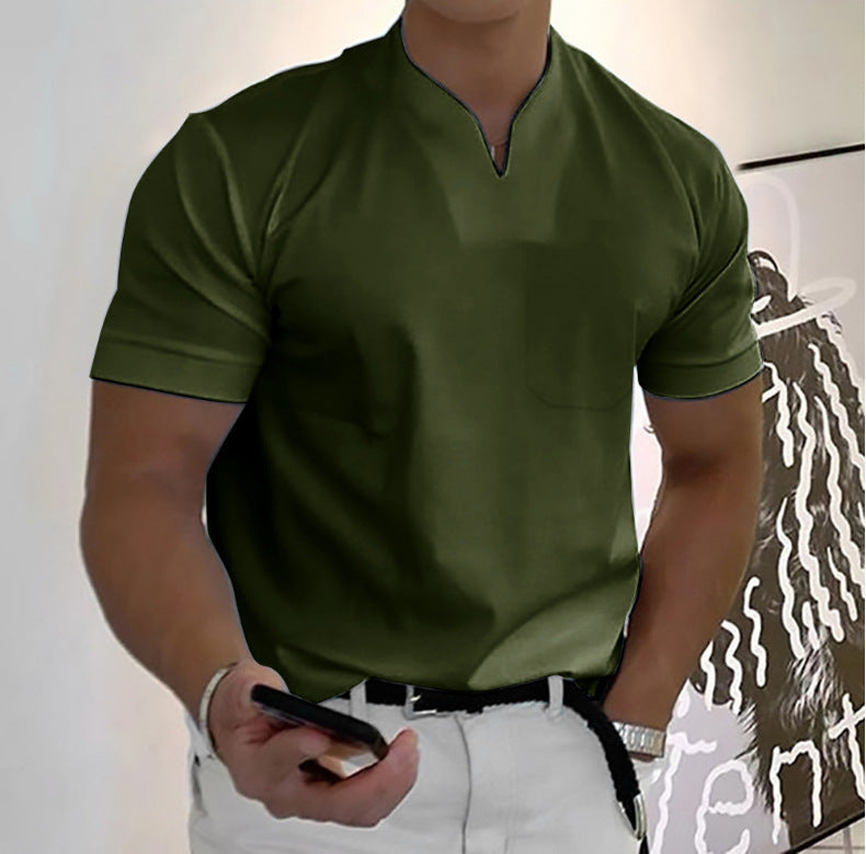 Jason - T-shirt court pour homme, style fitness et business