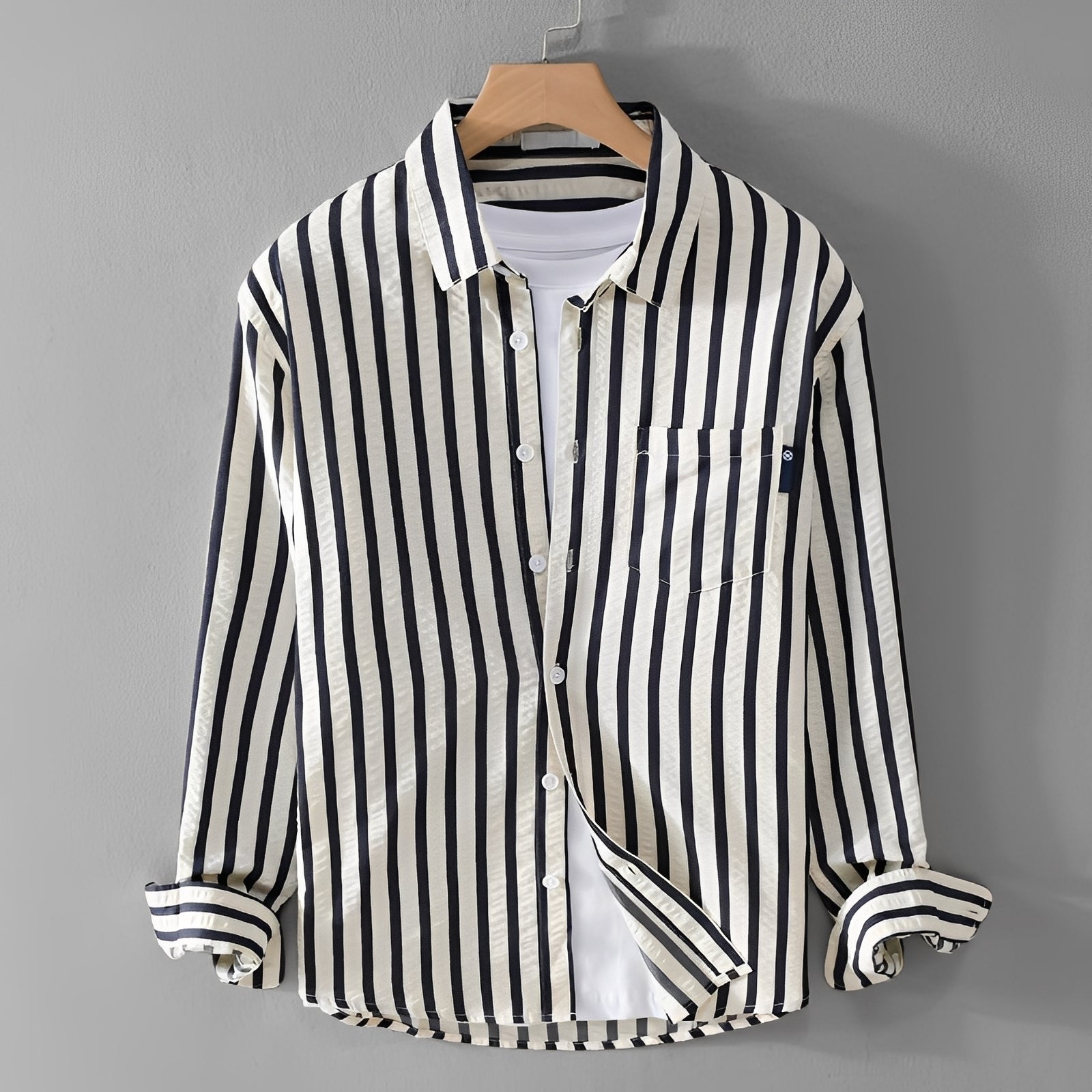Marvin - Chemise chic à rayures avec manches longues