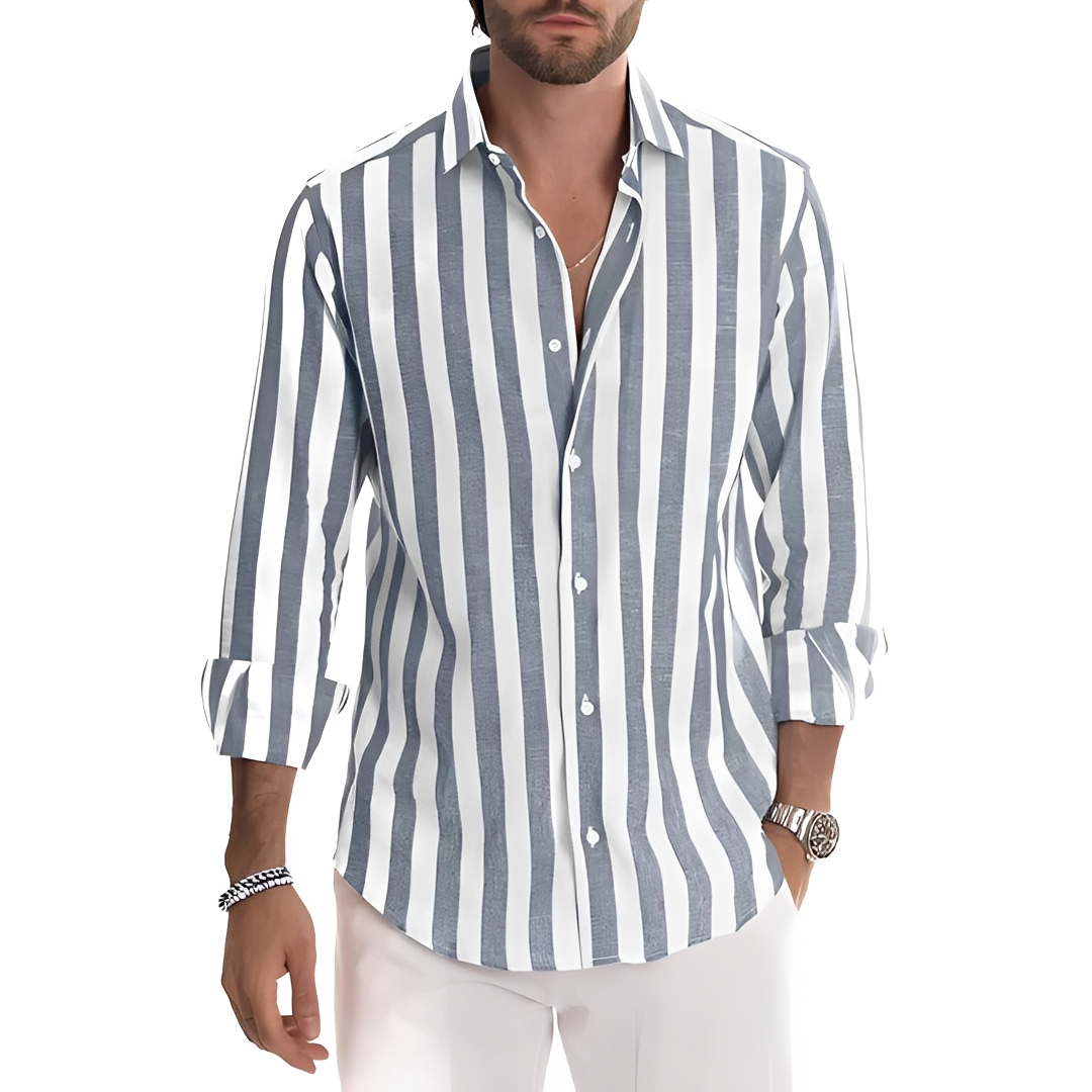 Roldan - Chemise d'été homme à rayures