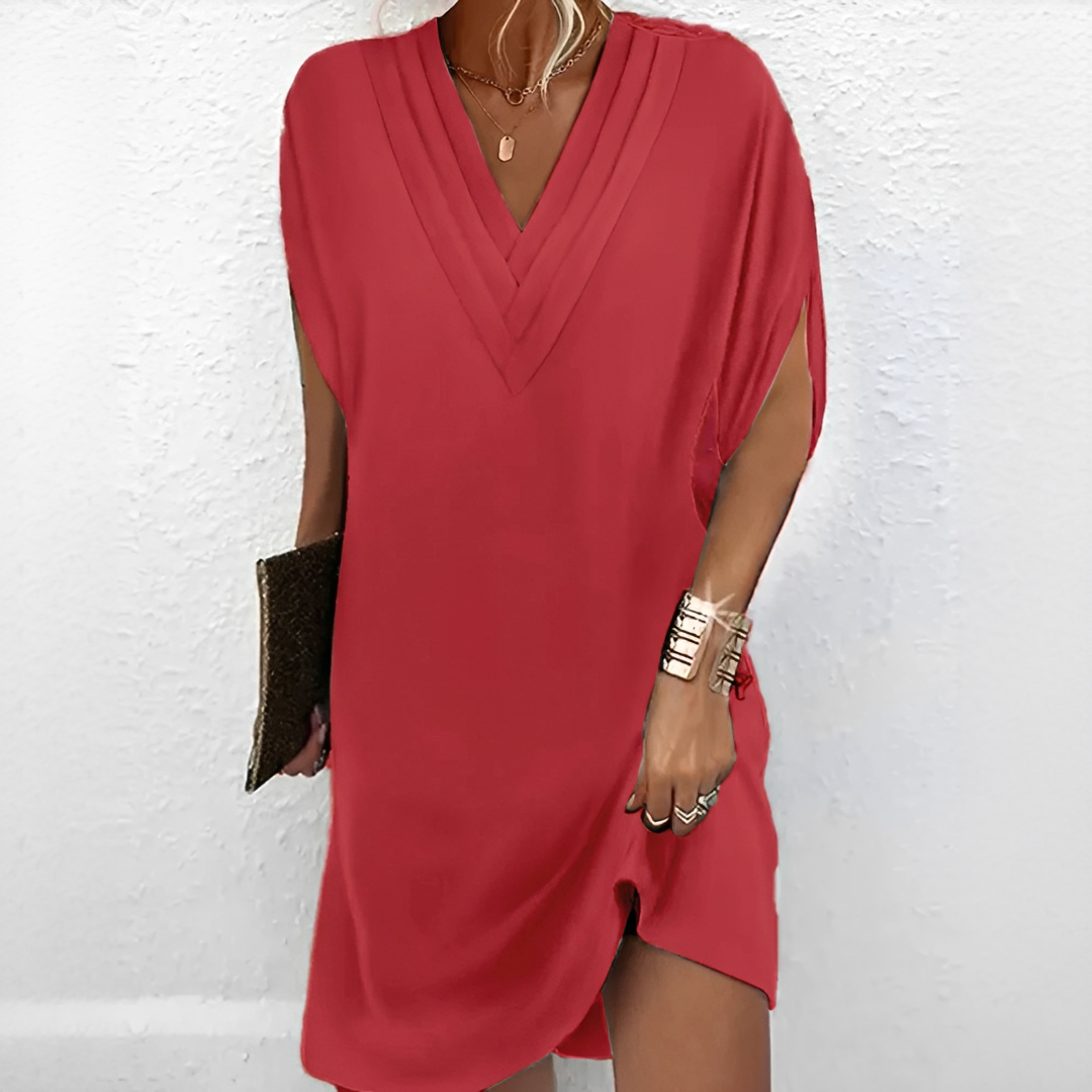 Jazlynn - Robe avec plis et manches amples