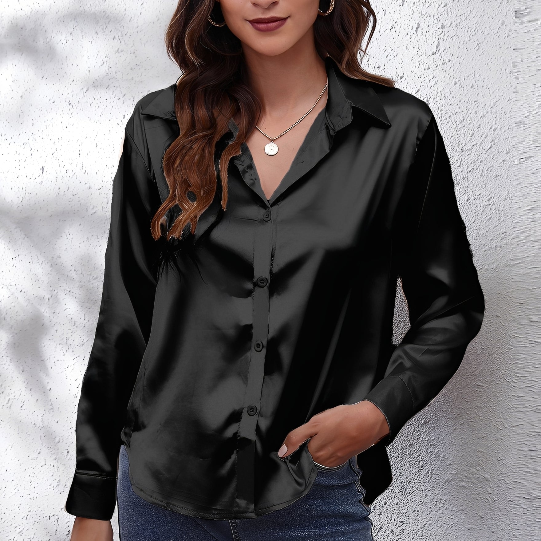 Fannia - Chemise chic à longues manches