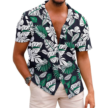 Harry - Chemise homme au motif tropical élégant