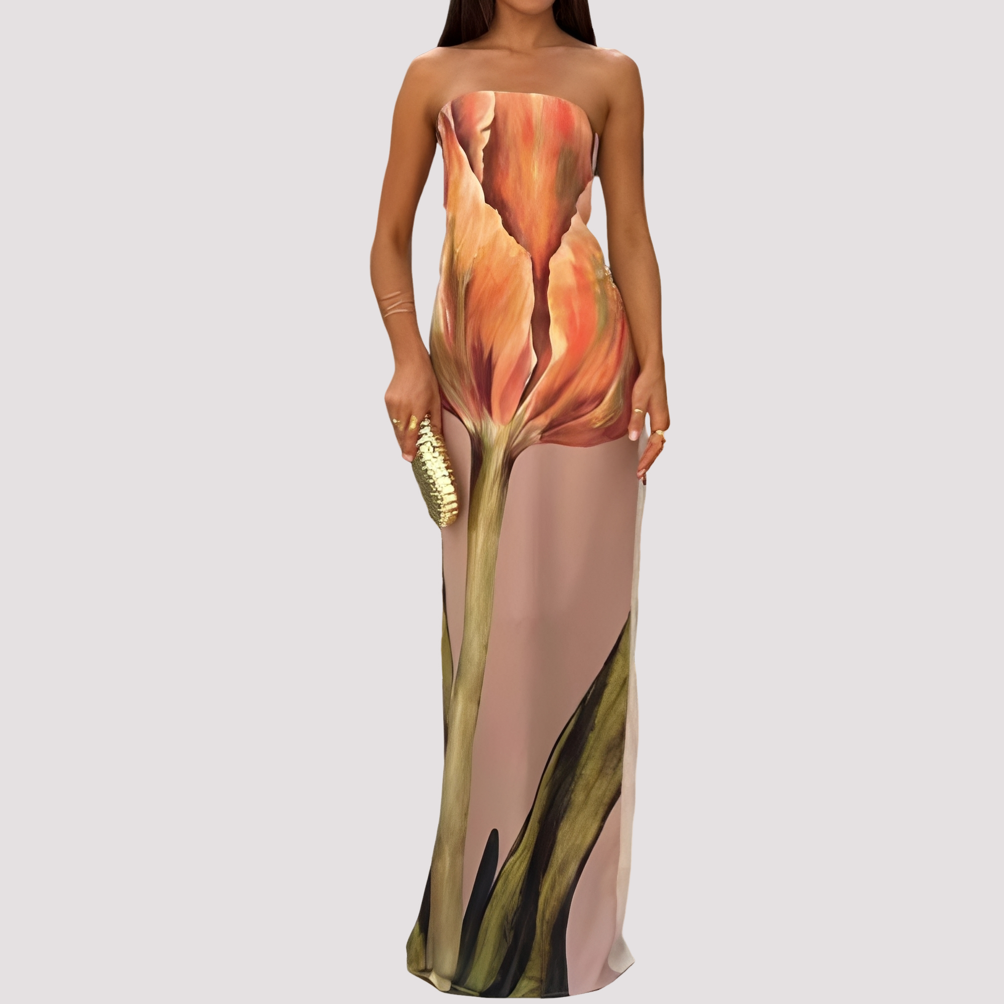 Samara - Robe longue chic sans bretelles
