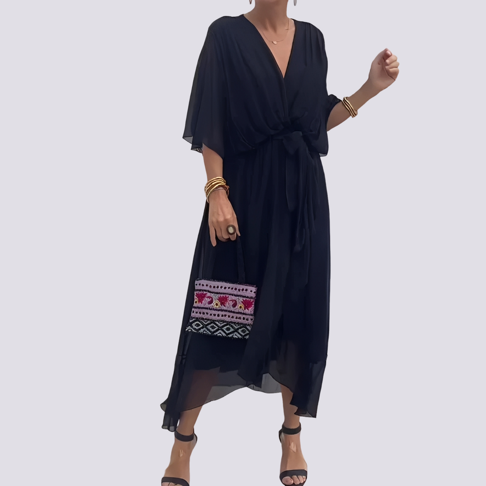 Jane - Robe Asymétrique avec Col V