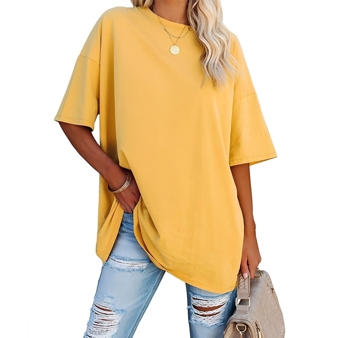 Alice - T-shirt large avec épaules tombantes