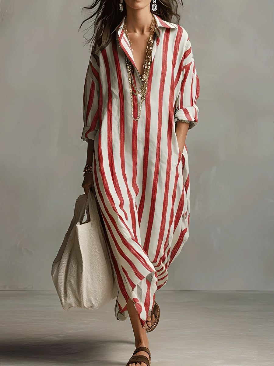Charlotte - Robe trapèze à Rayures