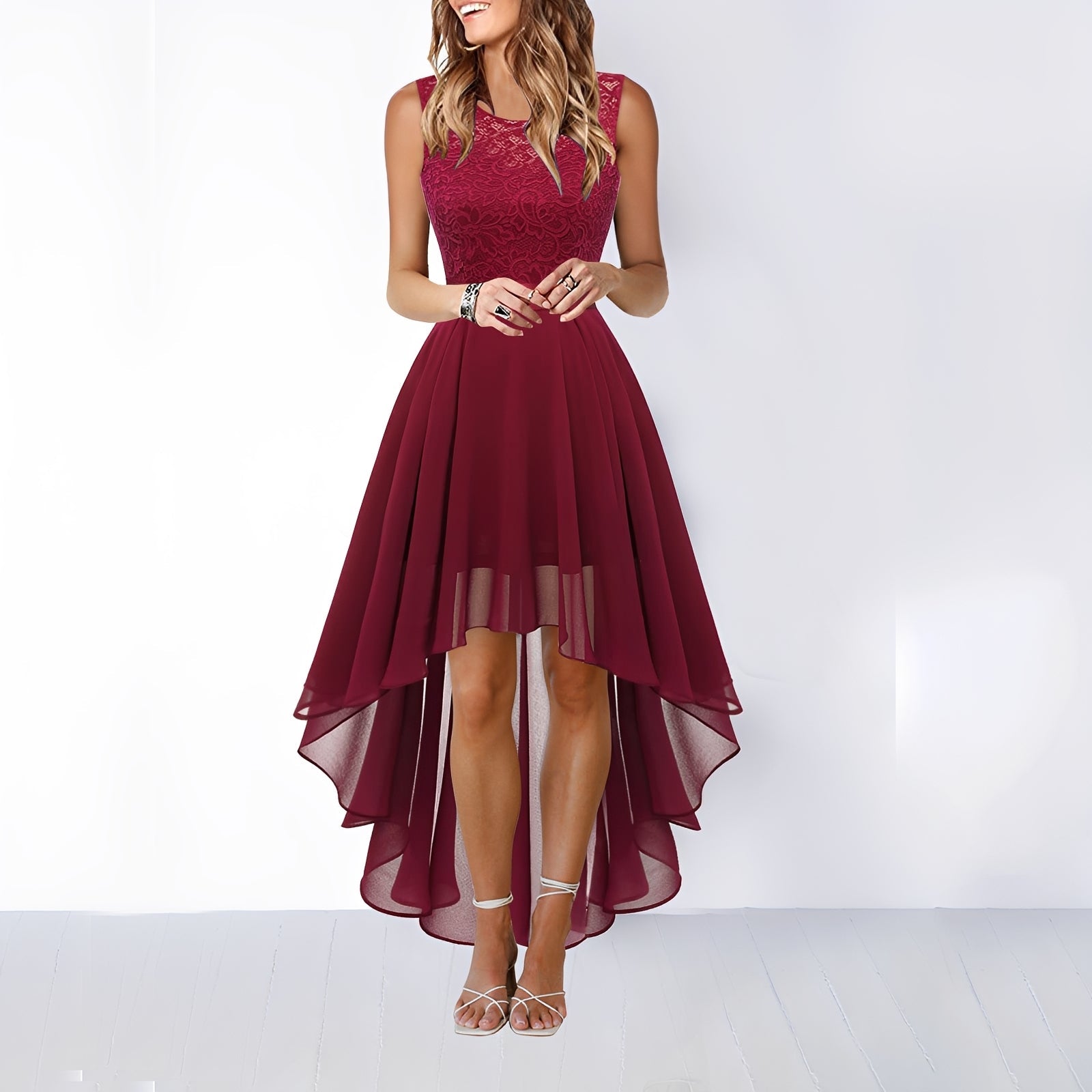 Leena - Robe de soirée élégante avec asymétrie