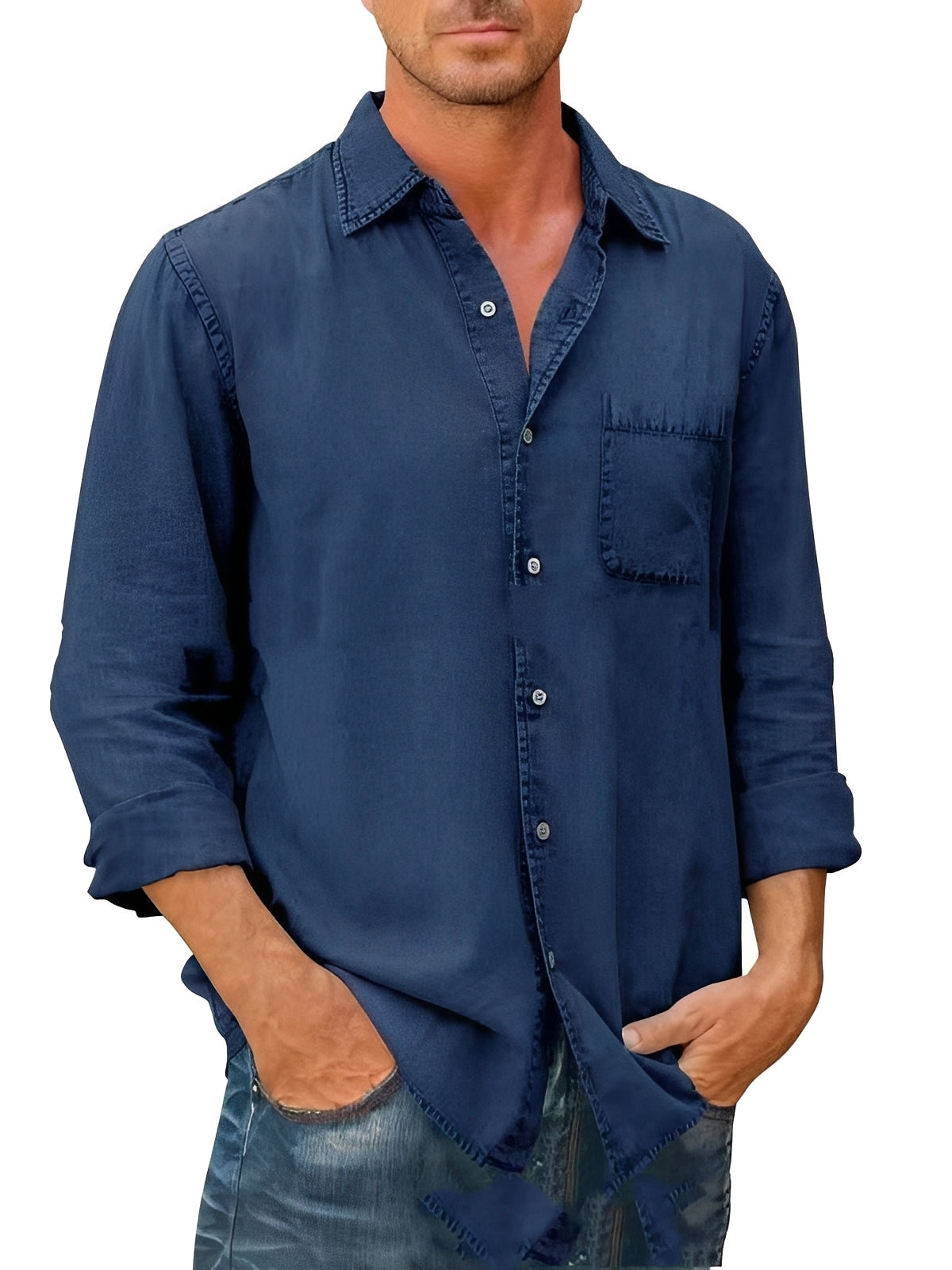 Alfie - Chemise usée à manches longues