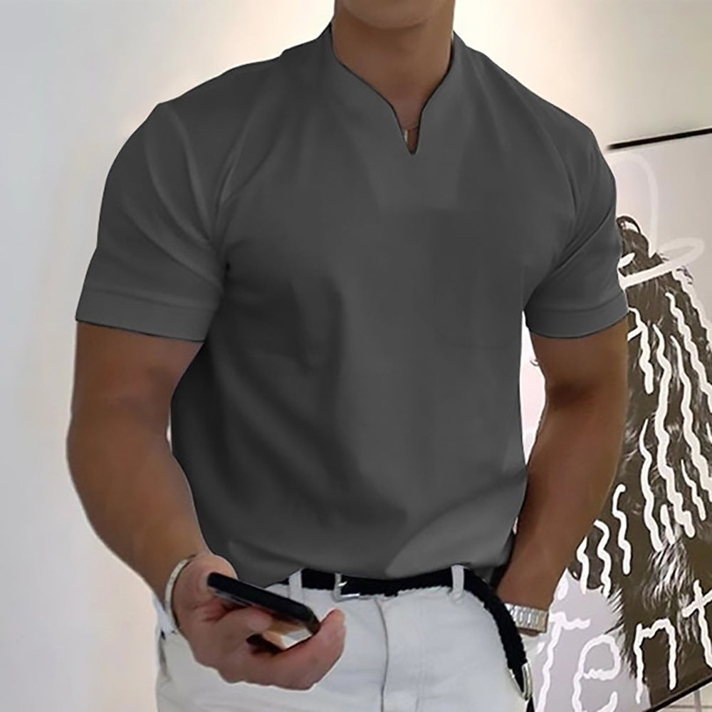 Jason - T-shirt court pour homme, style fitness et business
