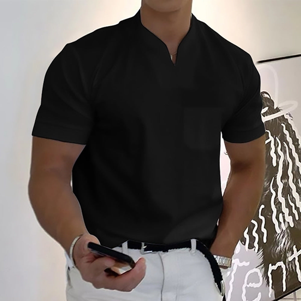Jason - T-shirt court pour homme, style fitness et business