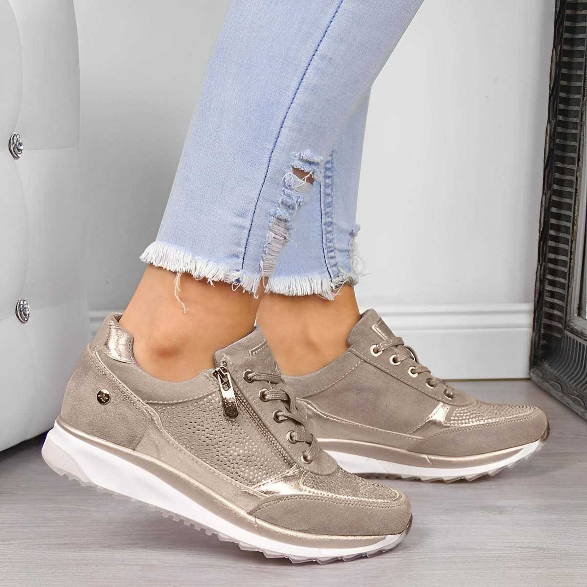 Pro Shoes - Baskets avec fermeture éclair