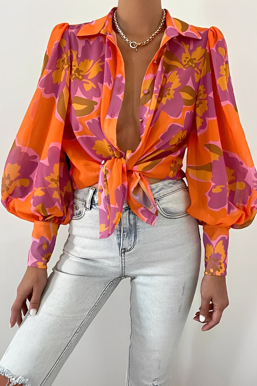 Carla - Élégante blouse femme avec manches volumineuses