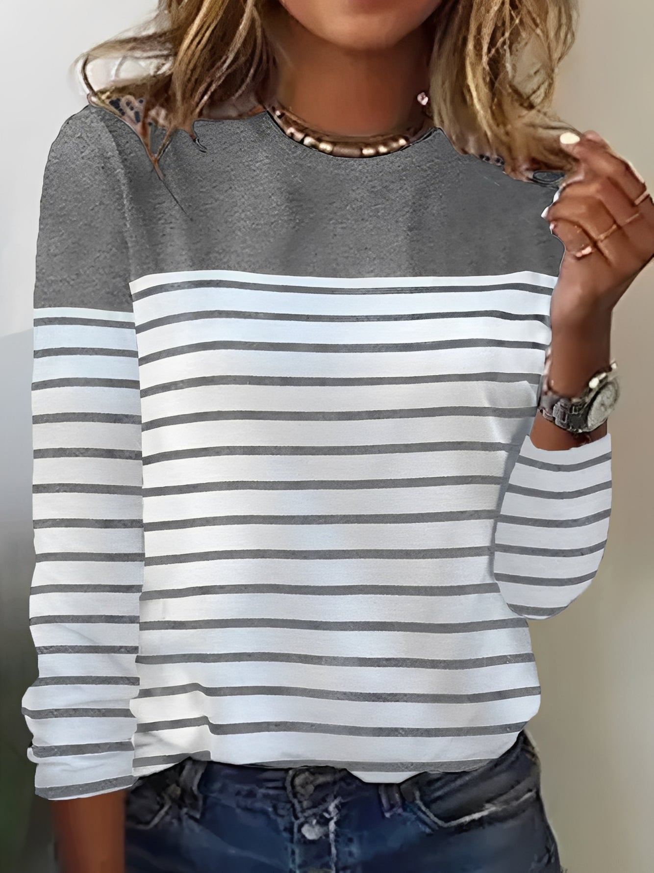 Samantha - Blouse à Manches Longues Femme - Chic et Relax