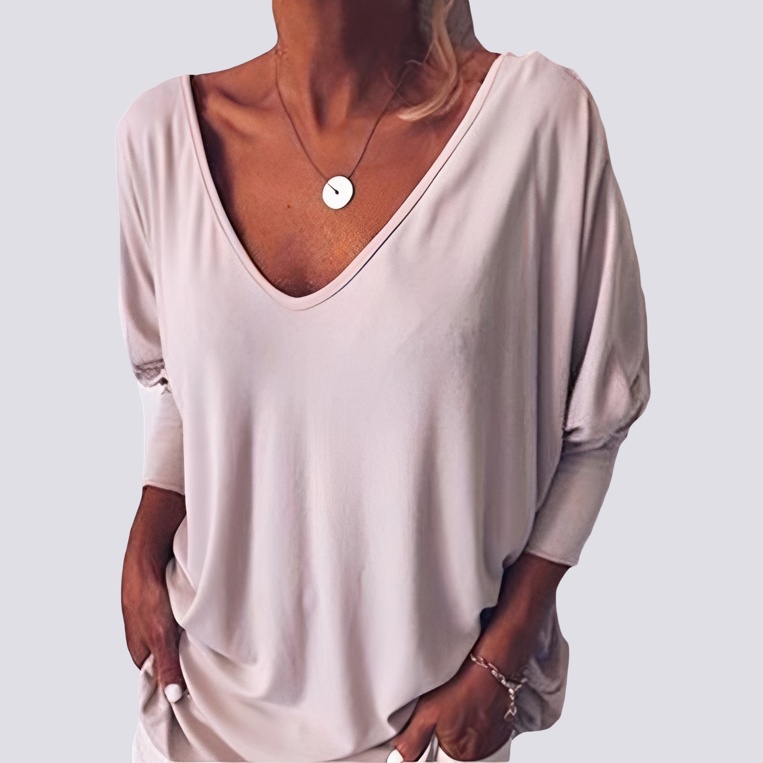 Bernice - Haut Chic avec Boutons au Dos