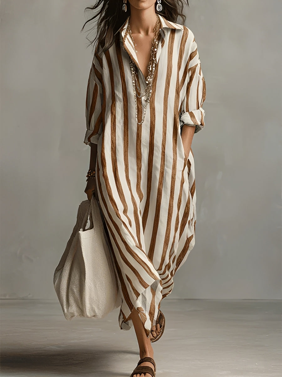 Charlotte - Robe trapèze à Rayures